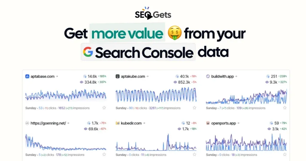 SEO Gets dashboard