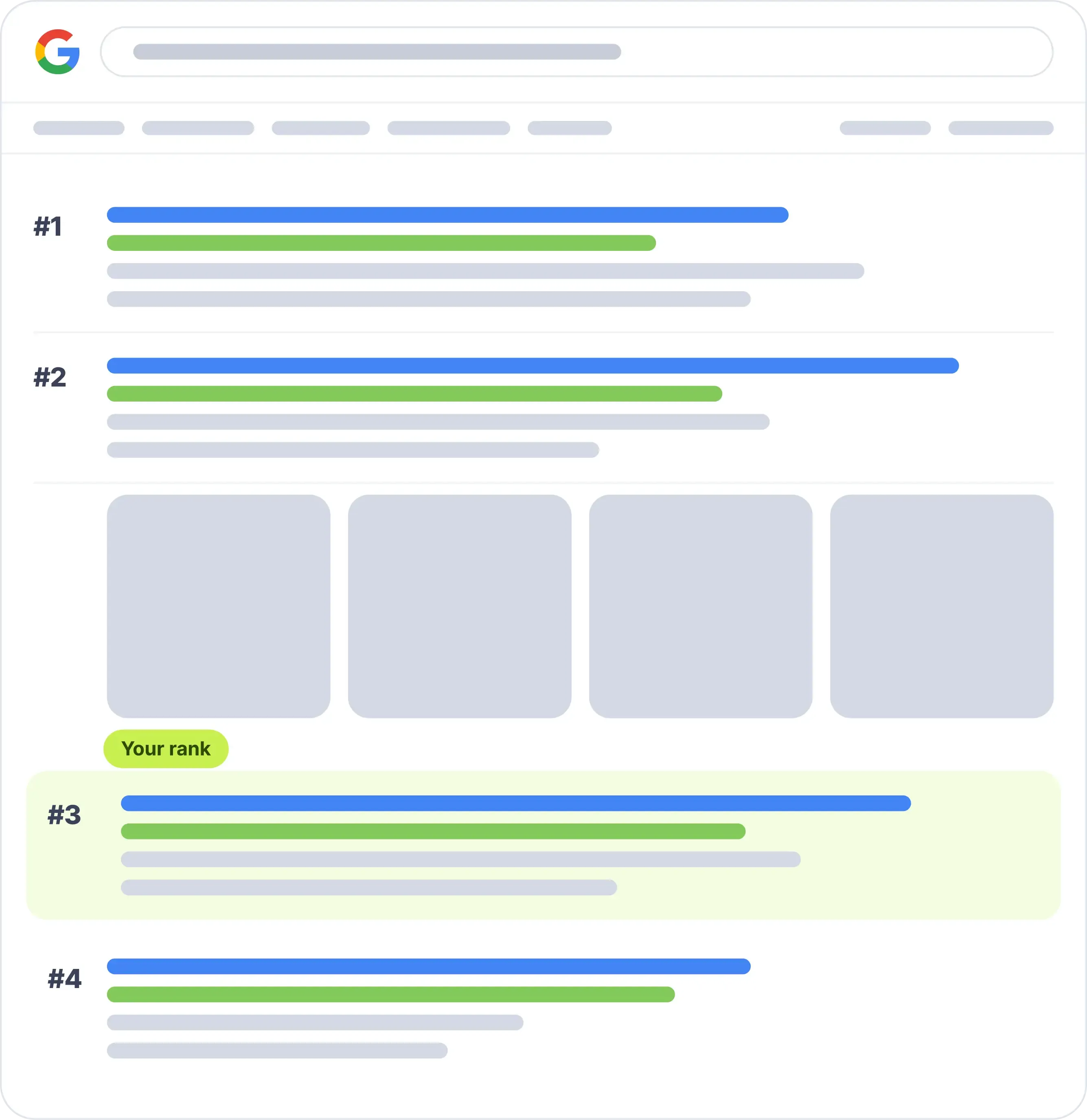 Spyglass SERP rank verification illustration