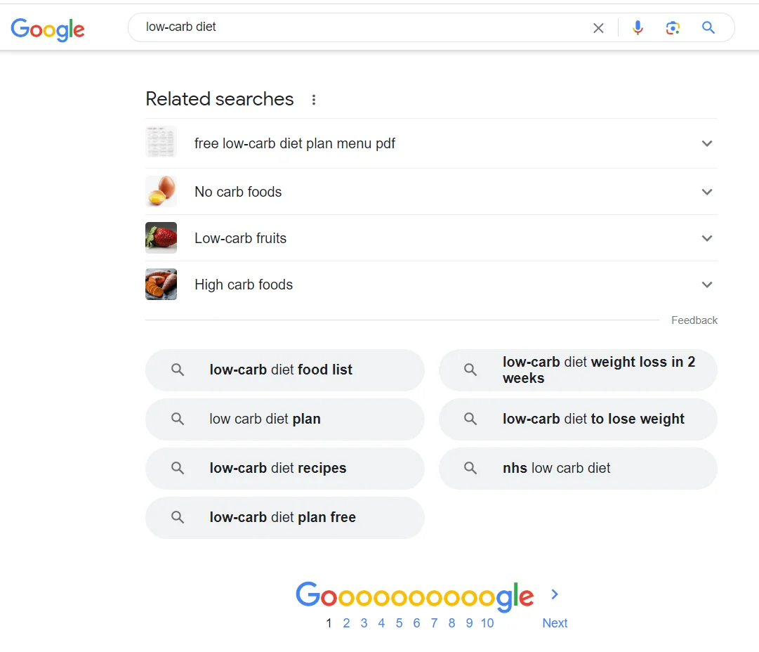 Related Searches example