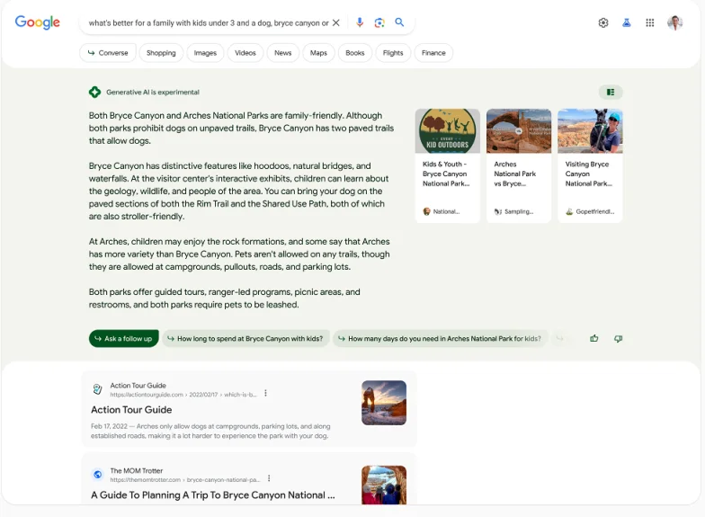 An Overview of Search Generative Experience (SGE)