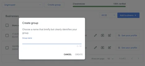 Create a Business Profile Using Bulk Upload