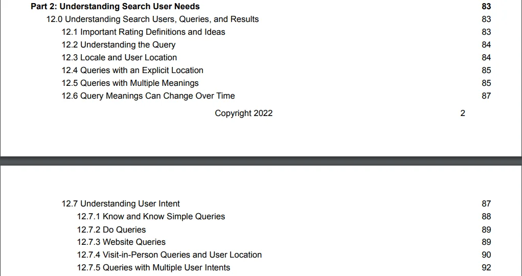 Google’s search quality evaluator guidelines example