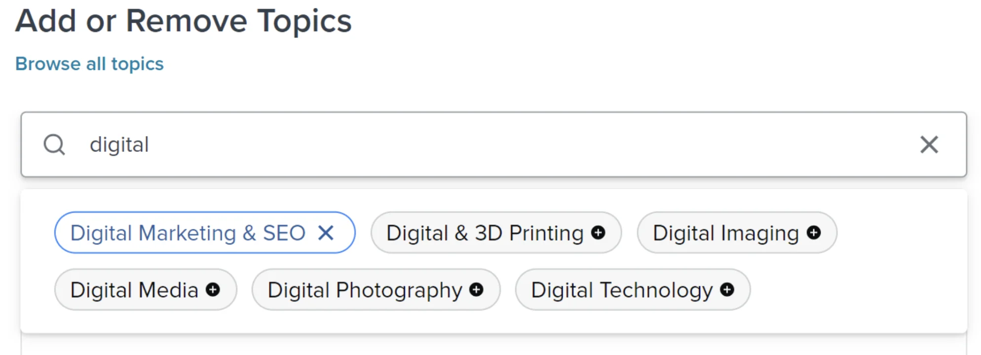 Add or Remove Topics