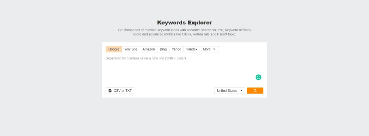 ahrefs keyword explorer