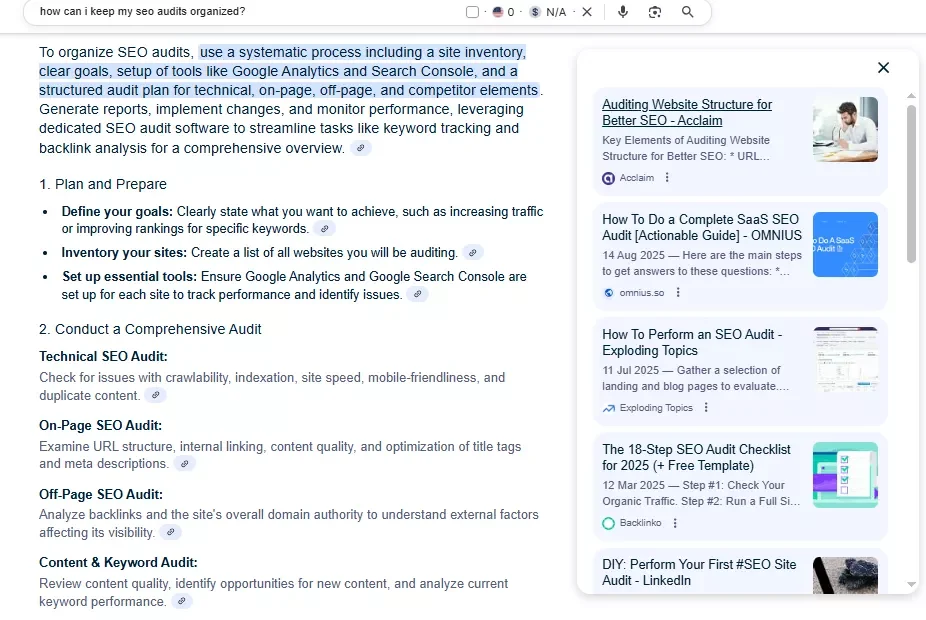 Screenshot showing AI Overviews 