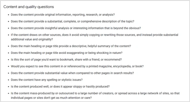 Screenshot of Google