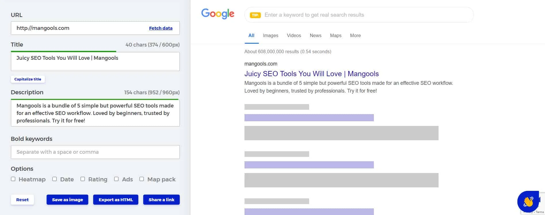 mangools google serp