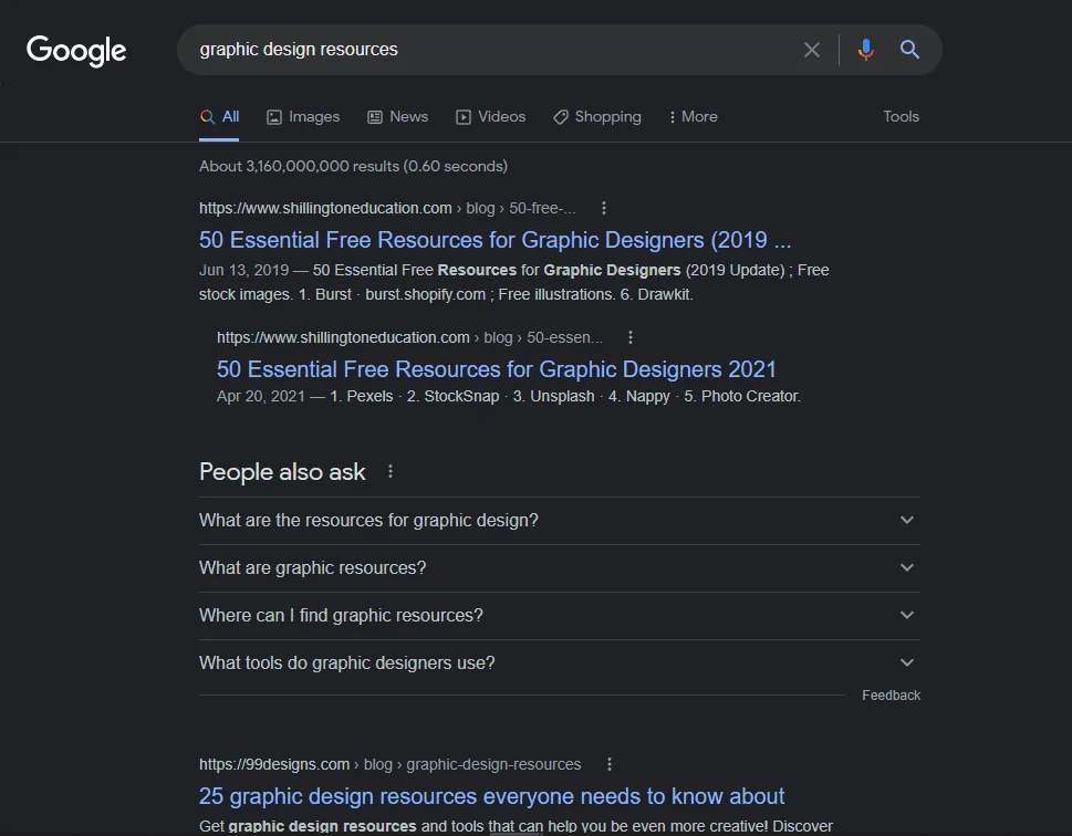 testimonial link building - graphic design resources