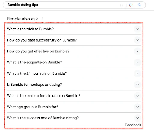 People Also Ask for Bumble dating tips