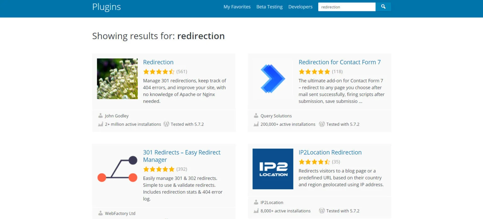 wordpress redirection plugins